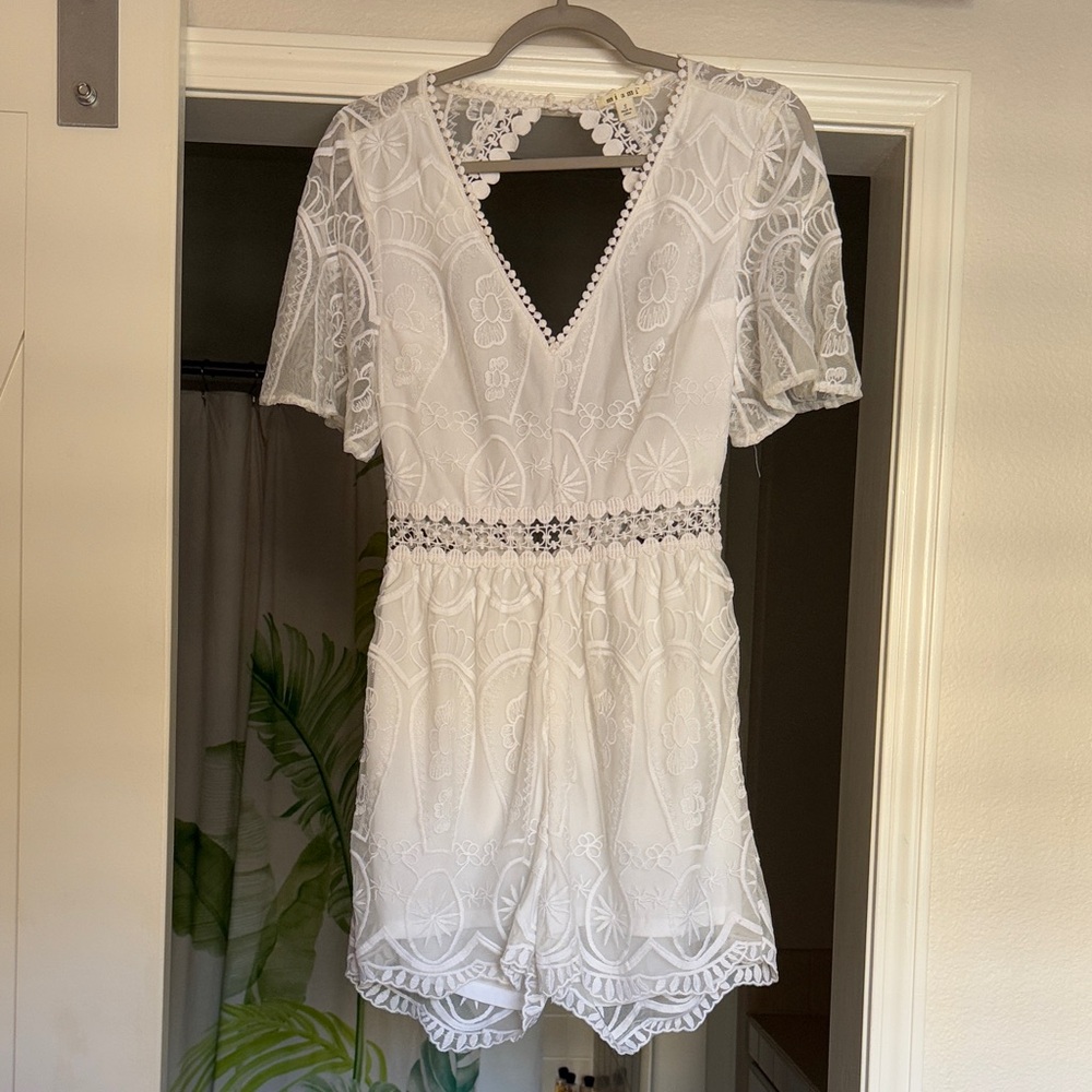Miami White Lace Jumpsuit